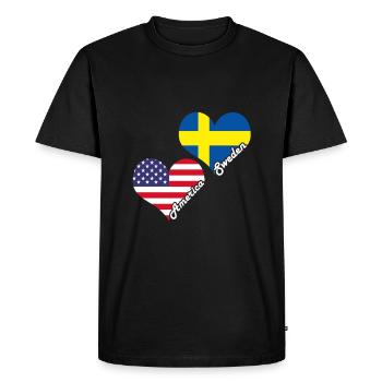 Suède - T-shirt Premium bio Homme - noir - Devant - Nico (187cm)