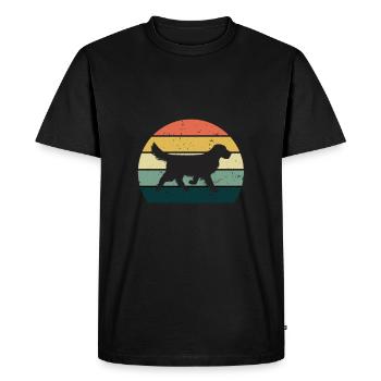 Golden Retriever - Männer Premium Bio T-Shirt - Schwarz - Vorne - Nico (187cm)