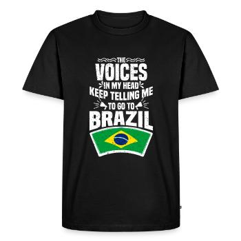 Brésil - T-shirt Premium bio Homme - noir - Devant - Nico (187cm)