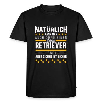 Golden Retriever - T-shirt Premium bio Homme - noir - Devant - Nico (187cm)
