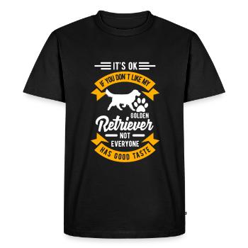 Golden retrievers - T-shirt Premium bio Homme - noir - Devant - Nico (187cm)