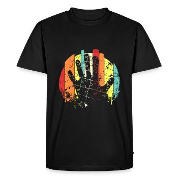 Autism - Men's Premium Organic T-Shirt - black - Front - Nico (187cm)