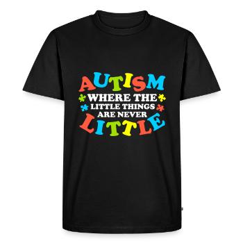 Autism - Men's Premium Organic T-Shirt - black - Front - Nico (187cm)