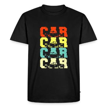 Auto - Männer Premium Bio T-Shirt - Schwarz - Vorne - Nico (187cm)