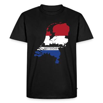 Amsterdam - T-shirt Premium bio Homme - noir - Devant - Nico (187cm)