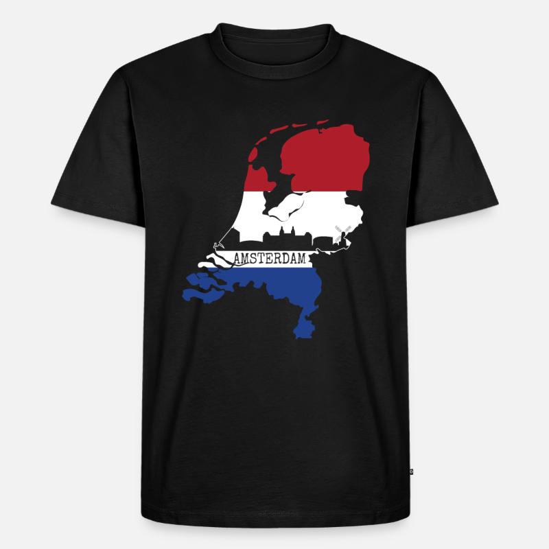 Amsterdam - Männer Premium Bio T-Shirt - Schwarz