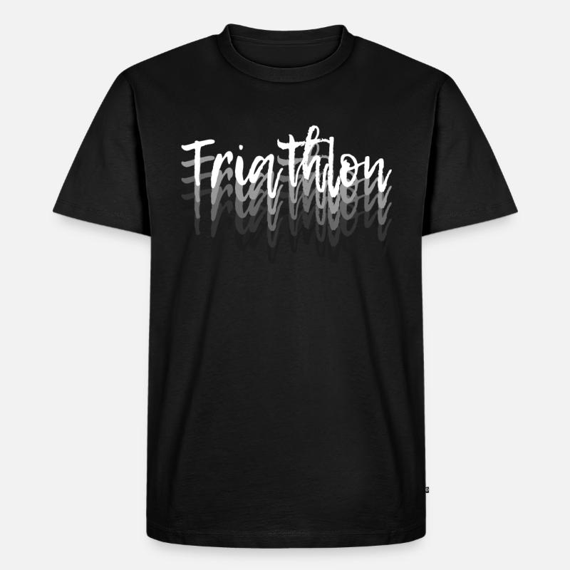 Triathlon - Männer Premium Bio T-Shirt - Schwarz
