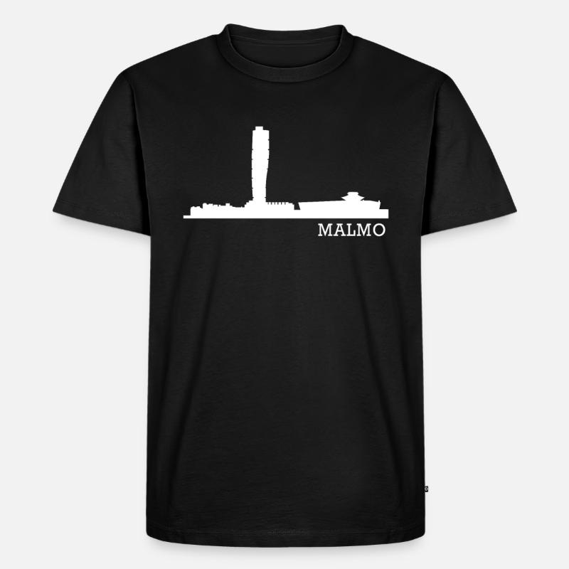 Malmö - Männer Premium Bio T-Shirt - Schwarz