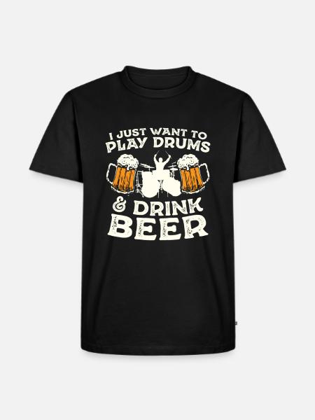 Drummer drummer drummer gift - Men's Premium Organic T-Shirt - black