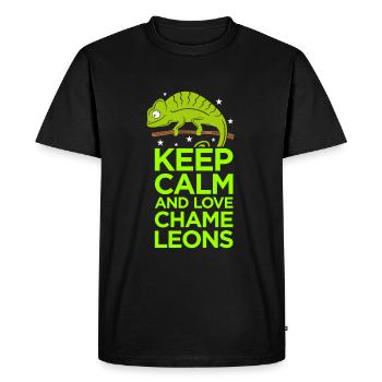 Caméléon - T-shirt Premium bio Homme - noir - Devant - Nico (187cm)