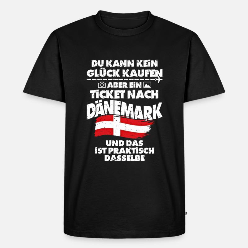 Dänemark - Männer Premium Bio T-Shirt - Schwarz
