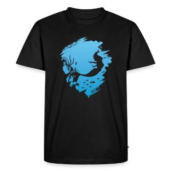 Mermaid - Men's Premium Organic T-Shirt - black - Front - Nico (187cm)