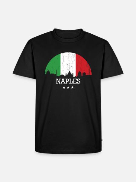 Naples Italy - Men's Premium Organic T-Shirt - black