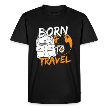 Voyager Explorer le monde globe-trotters Explorez le voyage - T-shirt Premium bio Homme - noir - Devant - Nico (187cm)