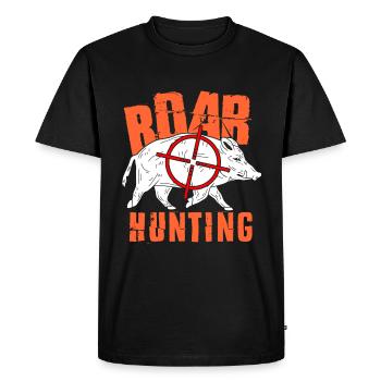 Wild boar - Men's Premium Organic T-Shirt - black - Front - Nico (187cm)