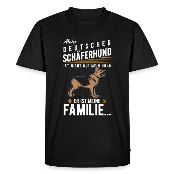 Deutscher Schäferhund - Männer Premium Bio T-Shirt - Schwarz - Vorne - Nico (187cm)