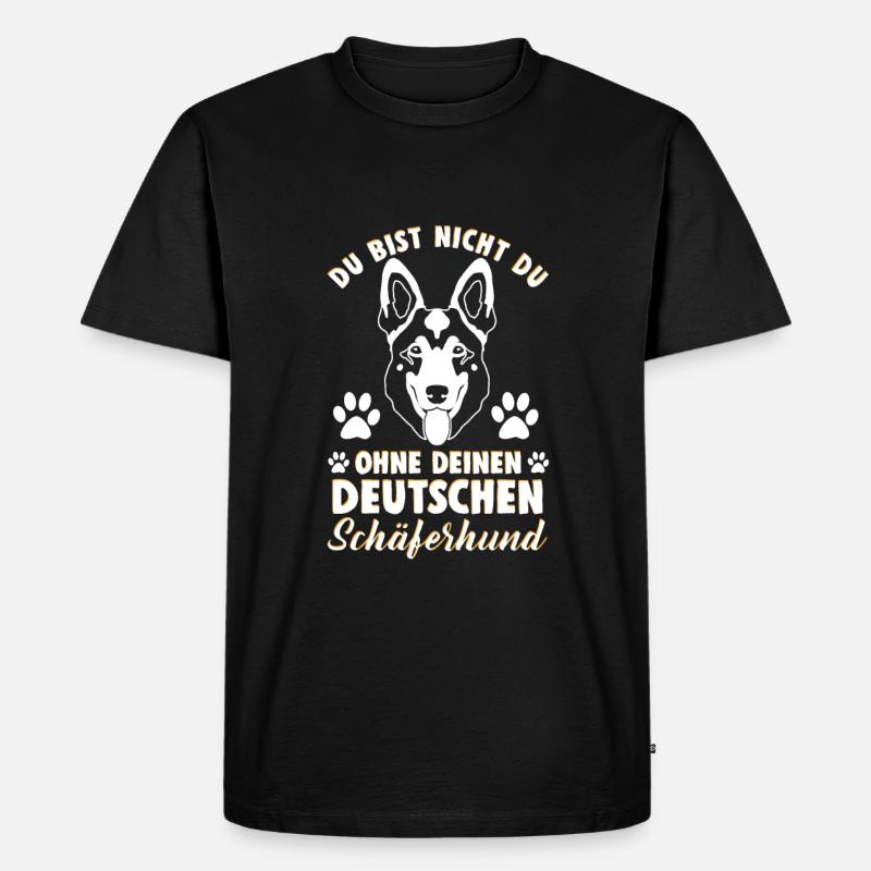 Deutscher Schäferhund - Männer Premium Bio T-Shirt - Schwarz