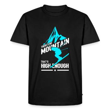 To ski - Men's Premium Organic T-Shirt - black - Front - Nico (187cm)