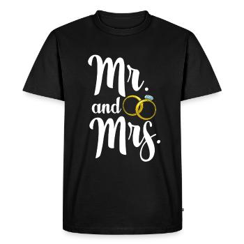 Mr. and Mrs. Mr & Mrs. Gift Girlfriend Boyfriend Eh - Men's Premium Organic T-Shirt - black - Front - Nico (187cm)