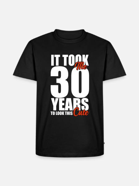 30th birthday - Men's Premium Organic T-Shirt - black