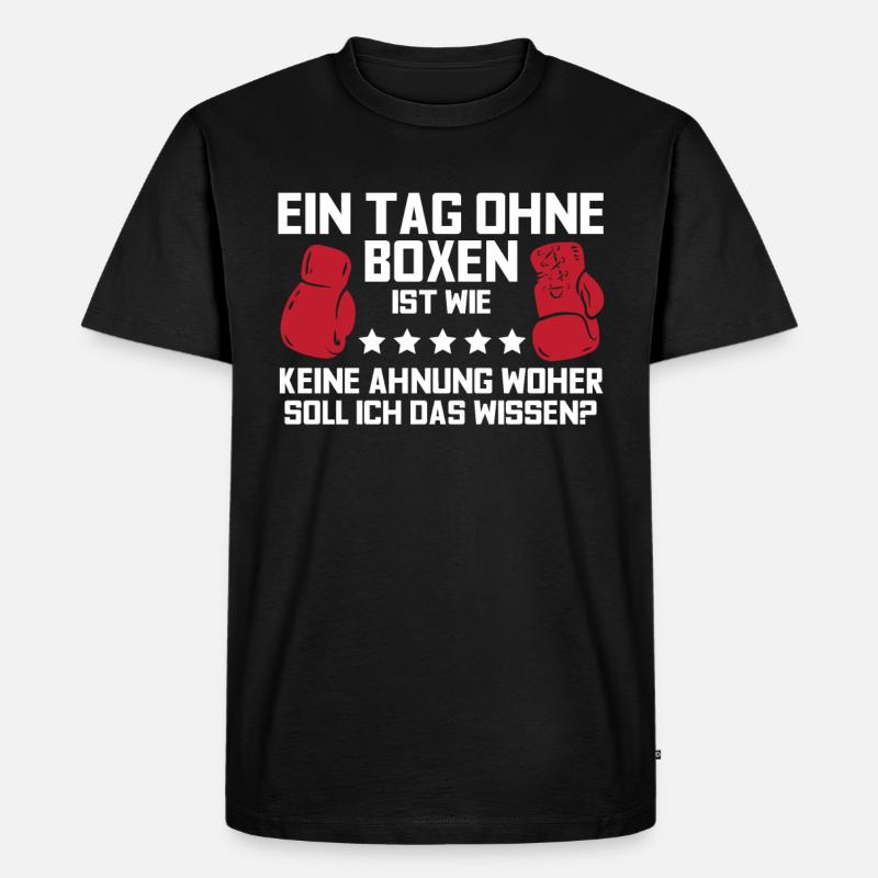 Boxen - Männer Premium Bio T-Shirt - Schwarz