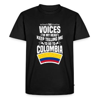 Colombie - T-shirt Premium bio Homme - noir - Devant - Nico (187cm)