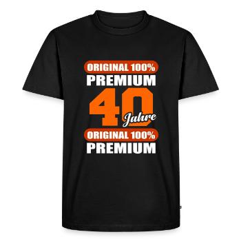 40ème anniversaire - T-shirt Premium bio Homme - noir - Devant - Nico (187cm)