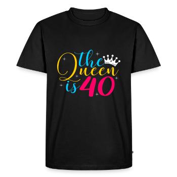 40ème anniversaire - T-shirt Premium bio Homme - noir - Devant - Nico (187cm)
