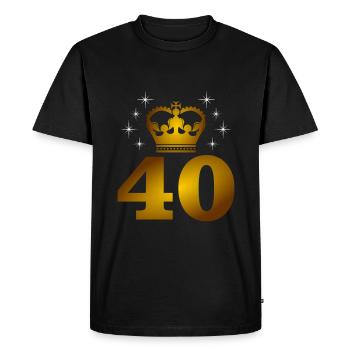 40ème anniversaire - T-shirt Premium bio Homme - noir - Devant - Nico (187cm)