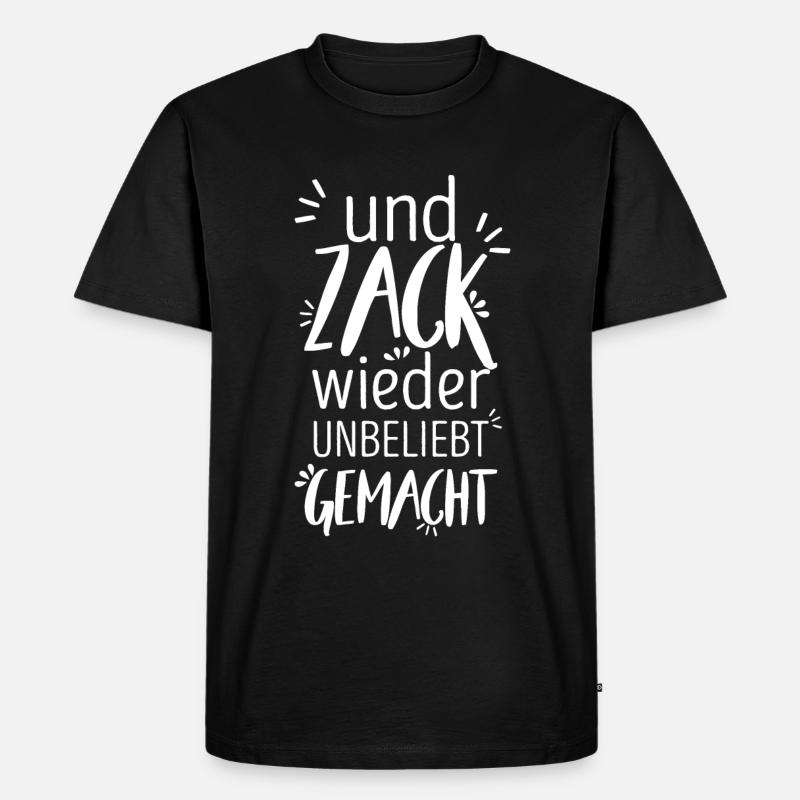 lustiger spruch - Männer Premium Bio T-Shirt - Schwarz