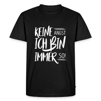 lustiger spruch - Männer Premium Bio T-Shirt - Schwarz - Vorne - Nico (187cm)