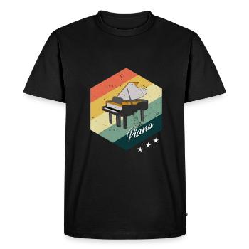 Piano Playing Piano Pianist Gift Sweet - Men's Premium Organic T-Shirt - black - Front - Nico (187cm)