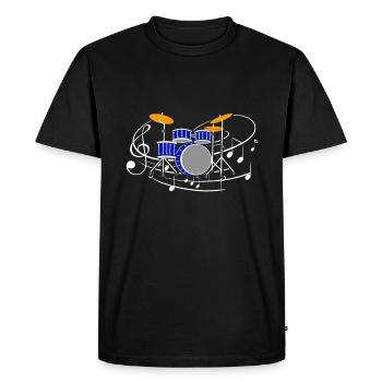 Percussion - Men's Premium Organic T-Shirt - black - Front - Nico (187cm)