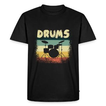 Percussion - Men's Premium Organic T-Shirt - black - Front - Nico (187cm)