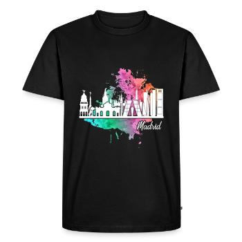Madrid - T-shirt Premium bio Homme - noir - Devant - Nico (187cm)