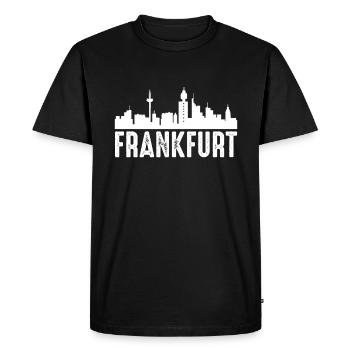 Francfort - T-shirt Premium bio Homme - noir - Devant - Nico (187cm)