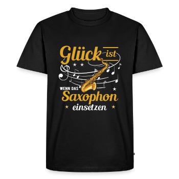Saxophone - Männer Premium Bio T-Shirt - Schwarz - Vorne - Nico (187cm)