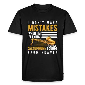 saxophone - T-shirt Premium bio Homme - noir - Devant - Nico (187cm)