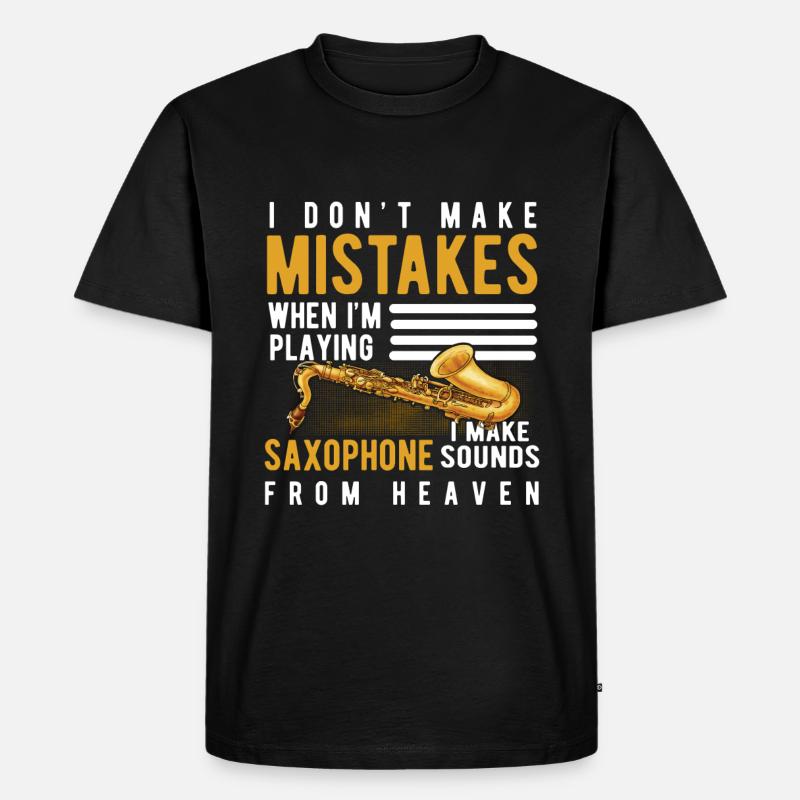 Saxophone - Männer Premium Bio T-Shirt - Schwarz