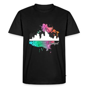 Francfort - T-shirt Premium bio Homme - noir - Devant - Nico (187cm)
