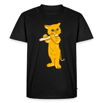 Flute - Men's Premium Organic T-Shirt - black - Front - Nico (187cm)