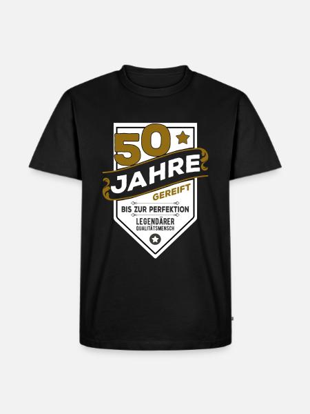 50th birthday - Men's Premium Organic T-Shirt - black