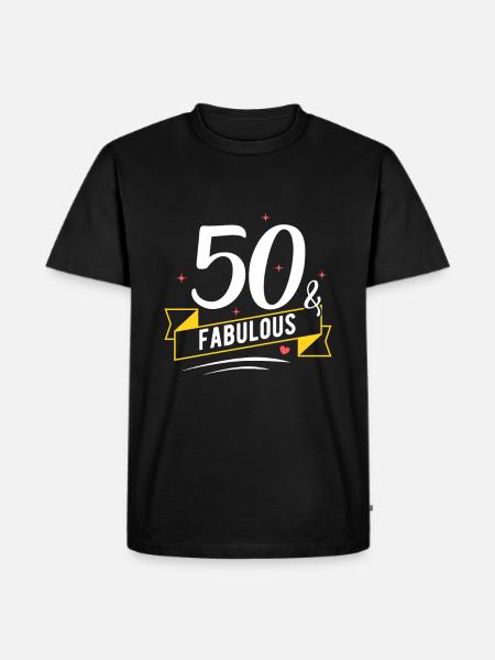 50th birthday - Men's Premium Organic T-Shirt - black