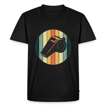 arbitre - T-shirt Premium bio Homme - noir - Devant - Nico (187cm)