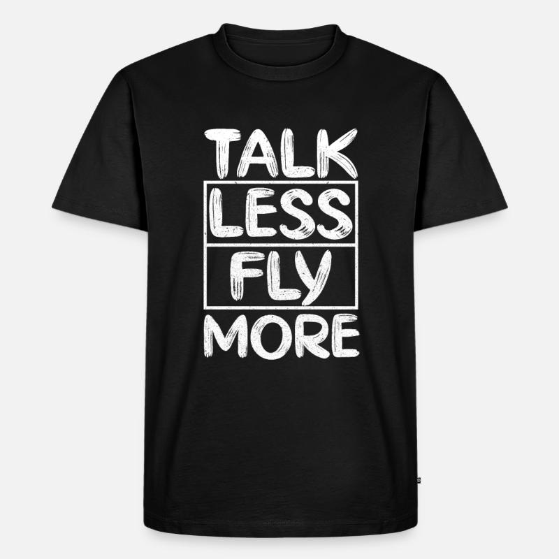 Flugzeug - Männer Premium Bio T-Shirt - Schwarz