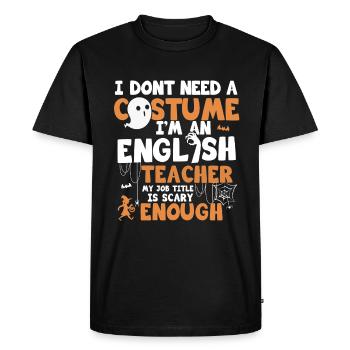 professeur - T-shirt Premium bio Homme - noir - Devant - Nico (187cm)