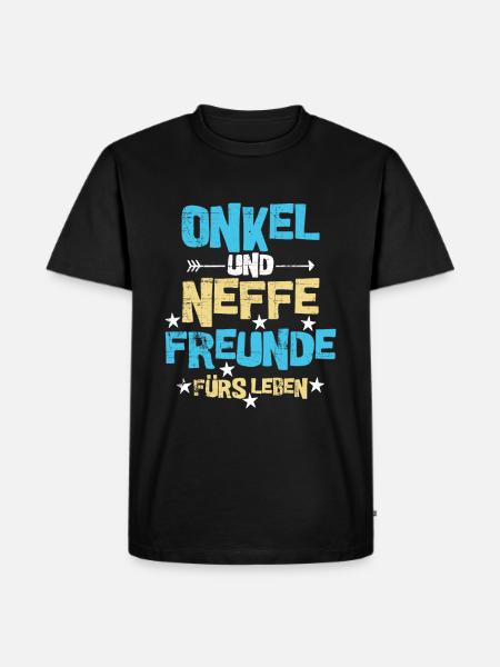 Onkel - Männer Premium Bio T-Shirt - Schwarz