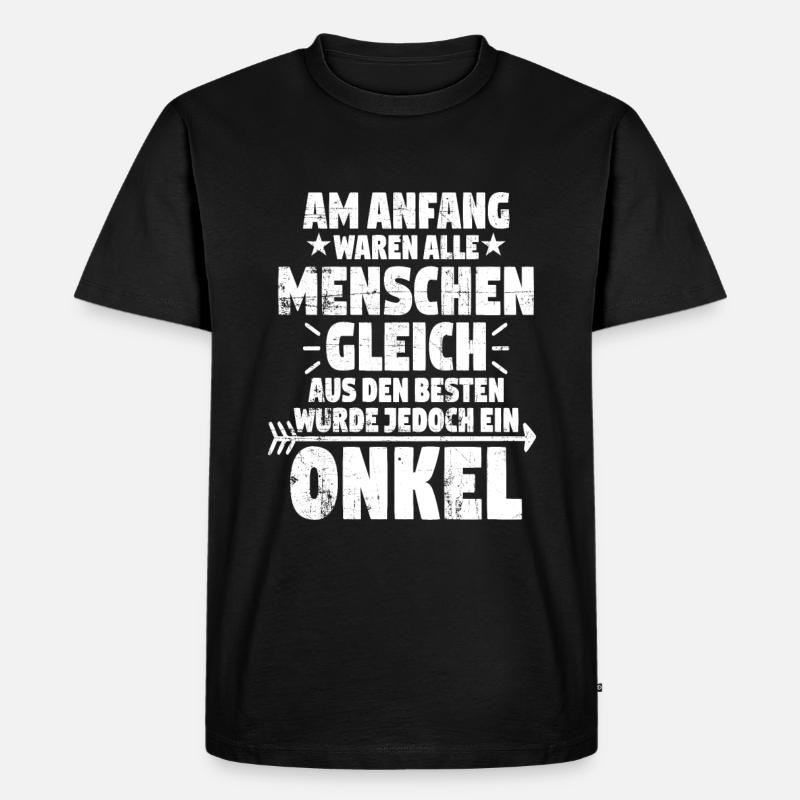 Onkel - Männer Premium Bio T-Shirt - Schwarz