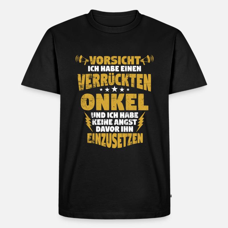 Onkel - Männer Premium Bio T-Shirt - Schwarz