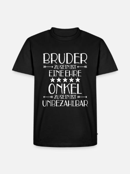 Onkel - Männer Premium Bio T-Shirt - Schwarz